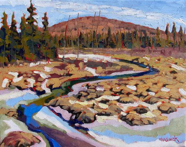 Spring Art Print featuring the painting Spring Marsh Algonquin by Phil Chadwick