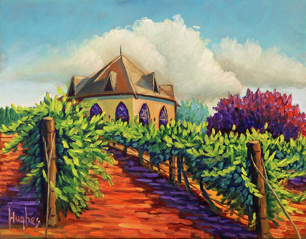 Ste Chappelle Winery Art Print featuring the painting Ste Chappelle Winery by Kevin Hughes