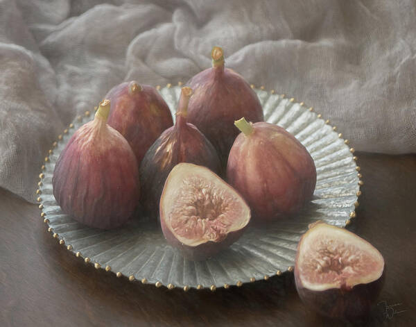 Fruit Art Print featuring the photograph Still Life With Figs 0160 by Teresa Wilson