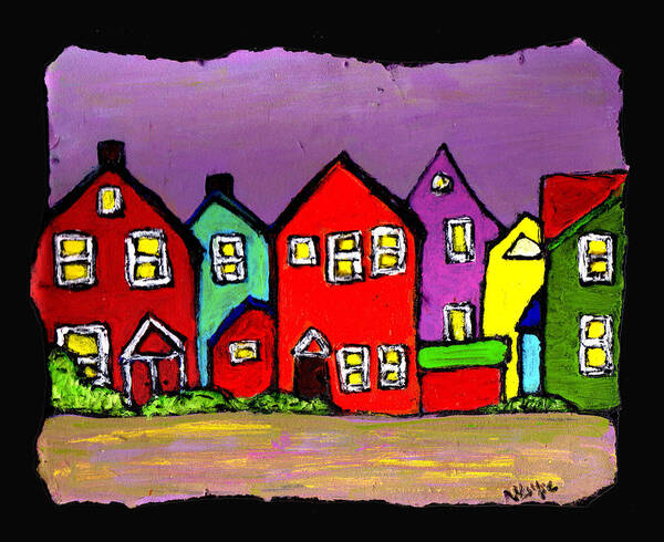 Houses Art Print featuring the painting Still Standing by Wayne Potrafka