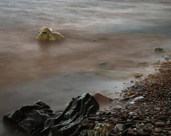 Lake Superior Art Print featuring the photograph Stones on the shore of Lake Superior by William Christiansen