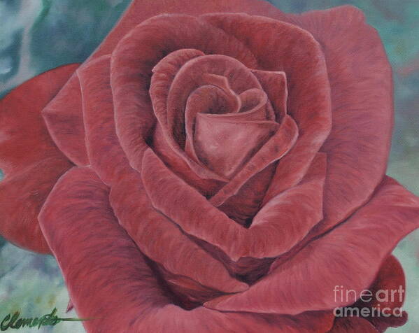 Rose Art Print featuring the painting Summer Rose by Barbara Barber