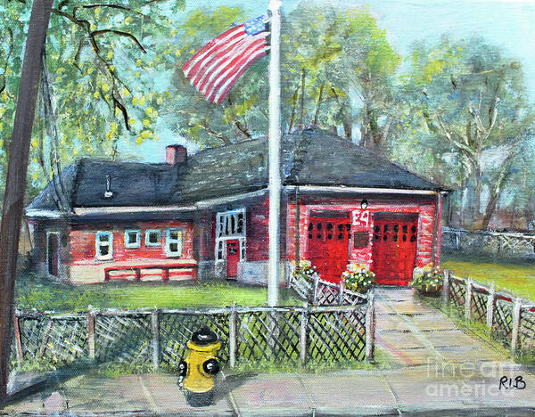 Waltham Art Print featuring the painting Summer Sunday at E4 by Rita Brown