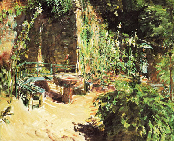 Sunny Garden Corner In Neukastel Art Print featuring the photograph Sunny Garden Corner in Neukastel by Max Slevogt