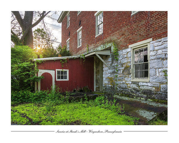 Historic Art Print featuring the photograph Sunrise at Shank's Mill by Andy Smetzer