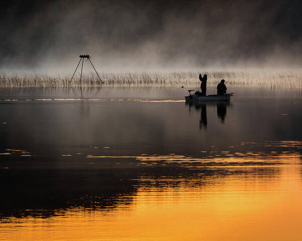 Michigan Art Print featuring the photograph Sunrise Fishing by William Christiansen