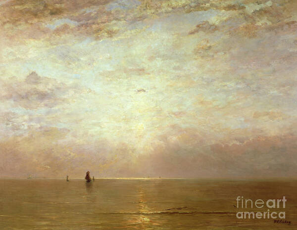 Light Art Print featuring the painting Sunset by Hendrik William Mesdag