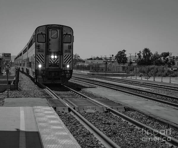 Train Art Print featuring the photograph Surliner Van Nuys by Jeff Hubbard