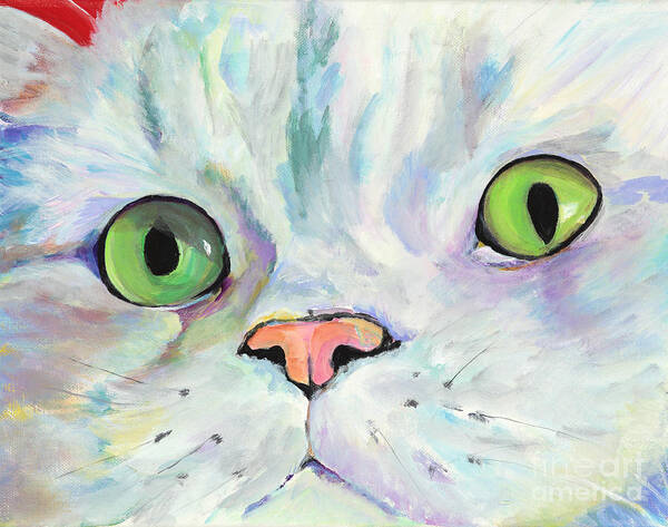 Kitten Art Print featuring the painting Sweet Puss by Pat Saunders-White