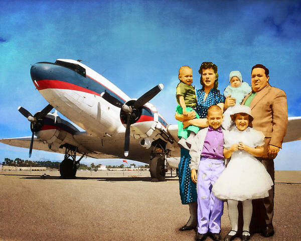Dc-3 Art Print featuring the photograph The California Family by Timothy Bulone