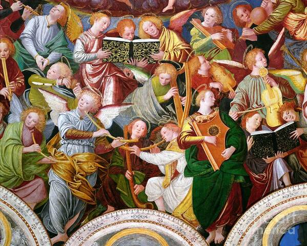 The Art Print featuring the painting The Concert of Angels by Gaudenzio Ferrari