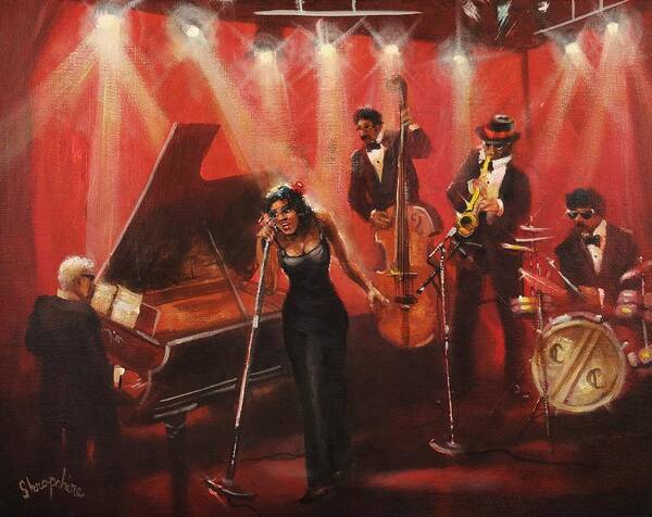 Cotton Club Art Print featuring the painting The Cotton Club by Tom Shropshire