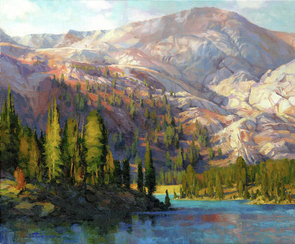 Mountain Art Print featuring the painting The Divide by Steve Henderson