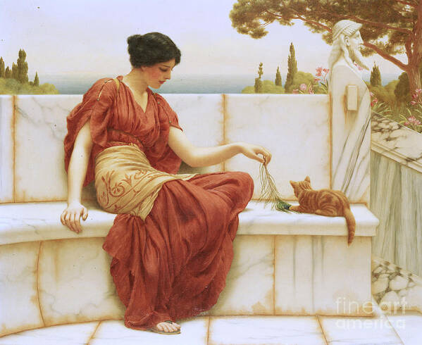 The Favorite Art Print featuring the painting The Favorite by John William Godward