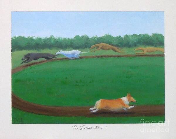 Welsh Corgi Art Print featuring the painting The Impostor I by Phyllis Andrews