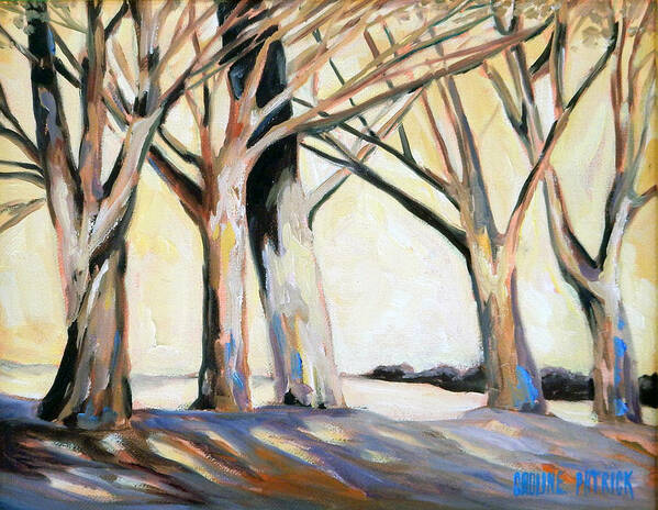 Landscape Art Print featuring the painting The Shadows by Caroline Patrick