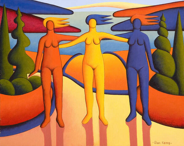 Race Art Print featuring the painting The Three Races by Alan Kenny