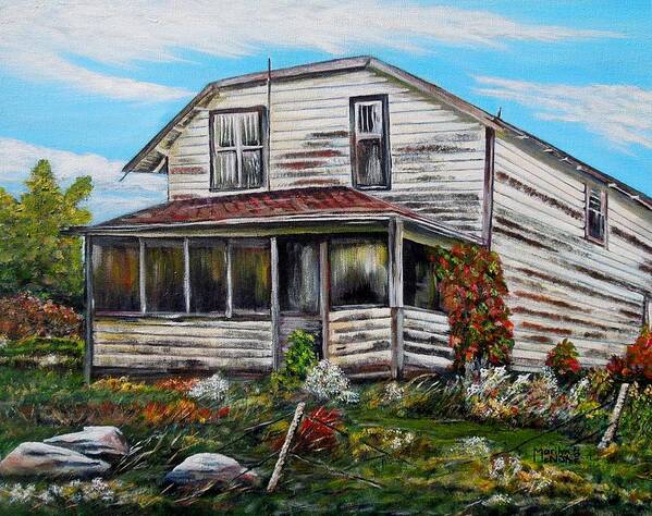 House Art Print featuring the painting This old house 2 by Marilyn McNish