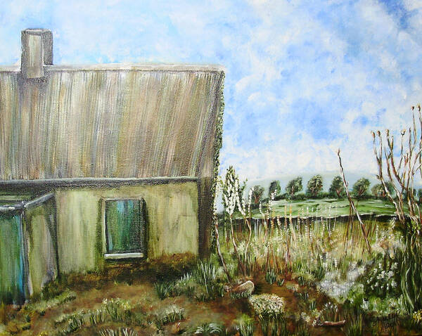 Old Buildings Art Print featuring the painting This Old House by Shelley Bain