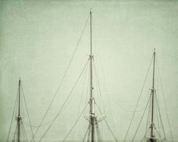 Nautical Art Print featuring the photograph Three Masts by Lisa R