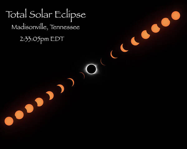 Madisonville Tn Art Print featuring the photograph Totality by Norman Peay