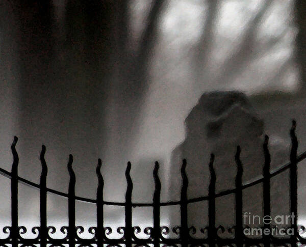 Cemetery Art Print featuring the photograph Twilight Beyond Grace by Linda Shafer