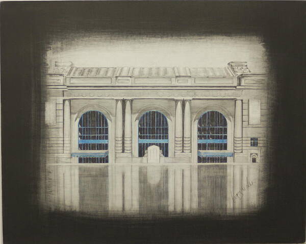 Union Station Art Print featuring the drawing Union Station - Main by Gregory Lee