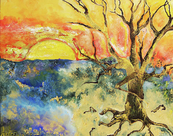 Fantasy Landscape Art Print featuring the painting Unstoppable by Anitra Handley-Boyt