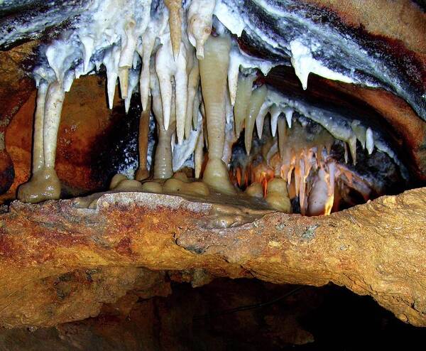 Ohio Caverns Art Print featuring the photograph Dragon's Smile by Melinda Dare Benfield