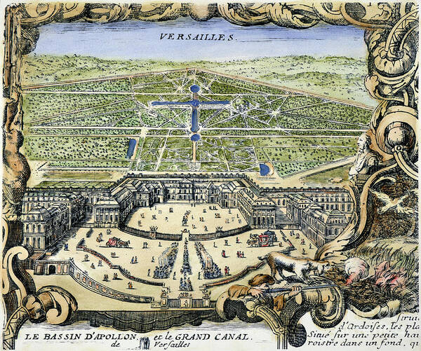 1766 Art Print featuring the photograph Versailles, 1766 by Granger