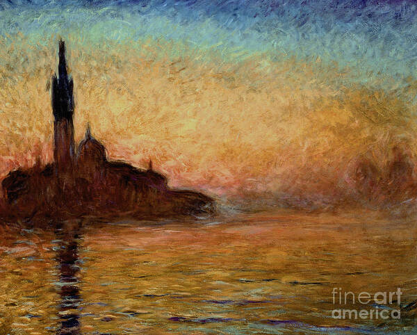 View Art Print featuring the painting View of San Giorgio Maggiore by Claude Monet