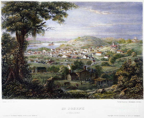 19th Century Art Print featuring the photograph View Of St Joseph, Missouri by Granger
