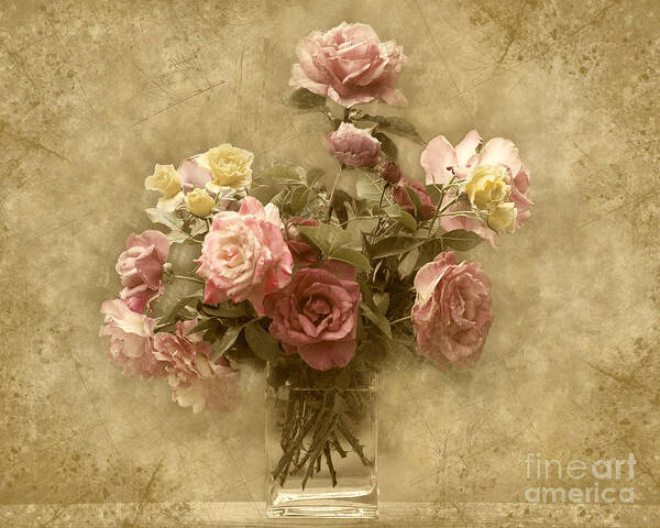 Roses Art Print featuring the photograph Vintage Roses by Cheryl Davis
