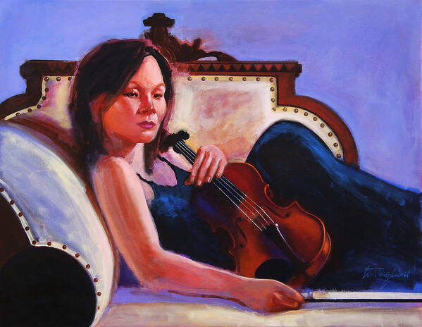 Portrait Art Print featuring the painting Violino by John Tartaglione