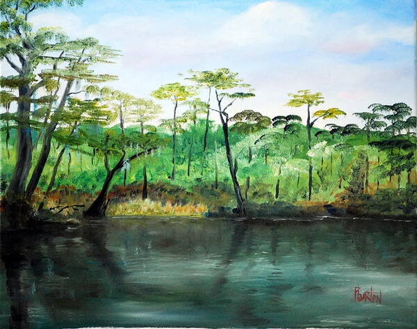Impressionist Art Print featuring the painting Waccamaw River - Impressionist by Phil Burton