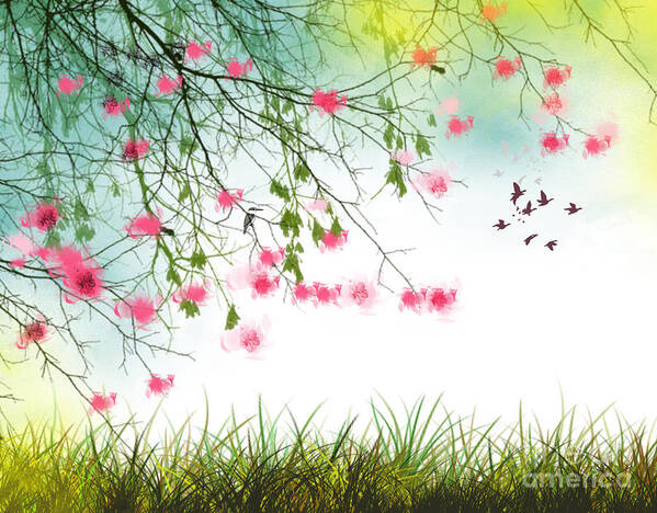 Spring 2016 Art Print featuring the digital art Welcome Spring 2016 by Trilby Cole