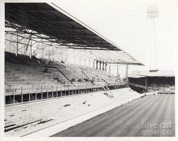 West Ham Art Print featuring the photograph West Ham - Upton Park - West Stand 1 - 1969 by Legendary Football Grounds