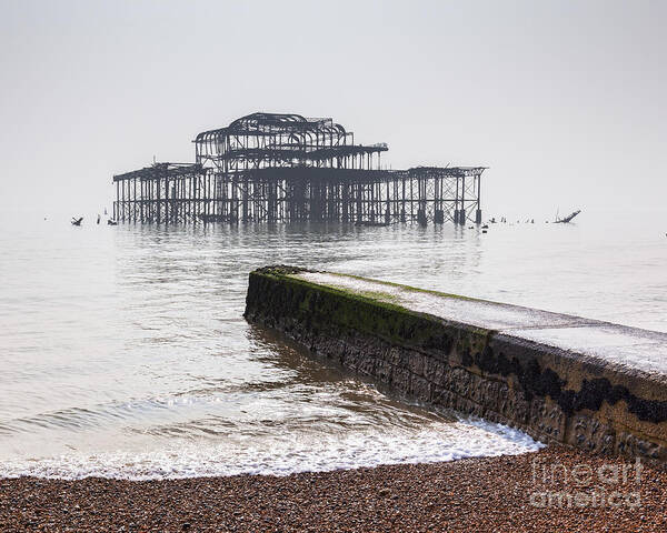 Brighton Art Print featuring the photograph West Pier at Brighton by Colin and Linda McKie