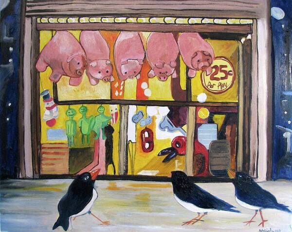 Amusements Art Print featuring the painting What a Strange Place by Patricia Arroyo