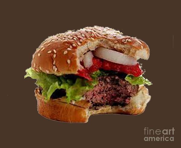 Hamburger Art Print featuring the painting Wimpy T-shirt by Herb Strobino