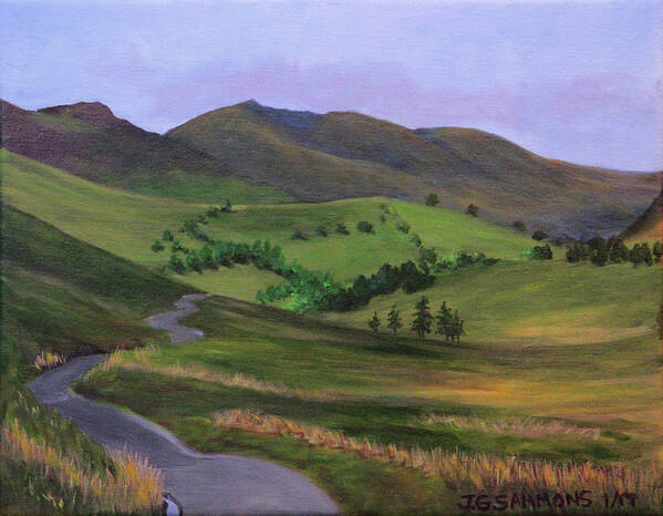 Landscapes Art Print featuring the painting Winding Road by Janet Greer Sammons