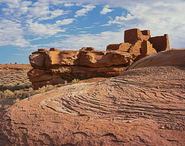 Arizona Art Print featuring the photograph Wukoki Rock Swirl by Tom Daniel