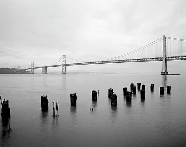 Wooden Post Art Print featuring the photograph Oakland Bay Bridge, San Francisco #1 by Murat Taner