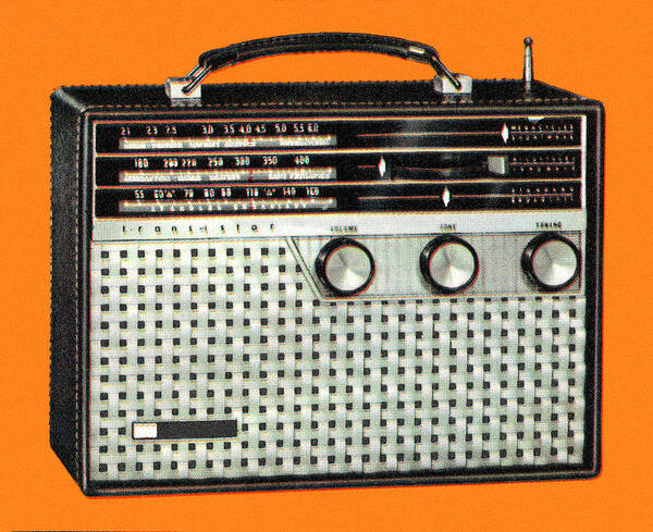 Broadcast Art Print featuring the drawing Portable Radio #1 by CSA Images