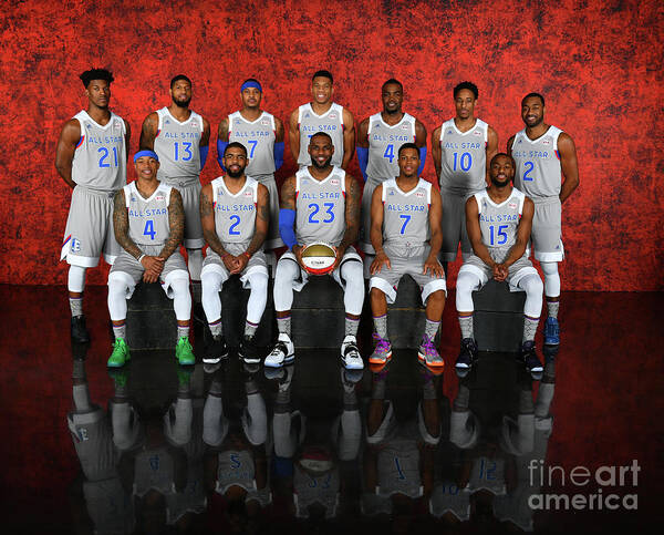 The Eastern Conference All-stars Art Print featuring the photograph Nba All-star Portraits 2017 #12 by Jesse D. Garrabrant