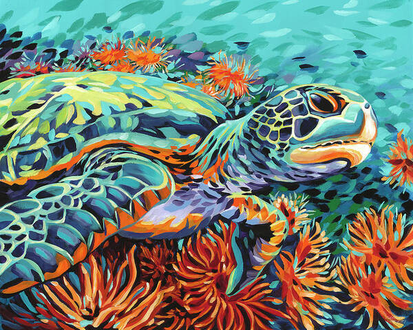 Coastal Art Print featuring the painting Sea Sweetheart I #2 by Carolee Vitaletti
