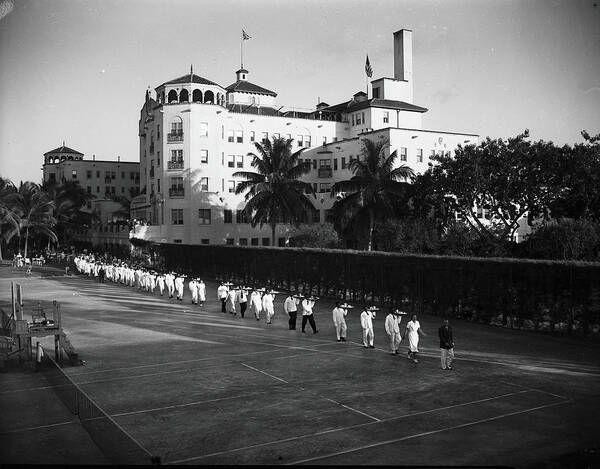 Tennis Art Print featuring the photograph Afternoon Tea Parade At British by Bert Morgan