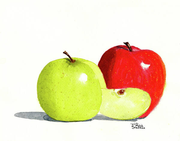 Apple Art Print featuring the painting An Apple A Day by Richard Stedman