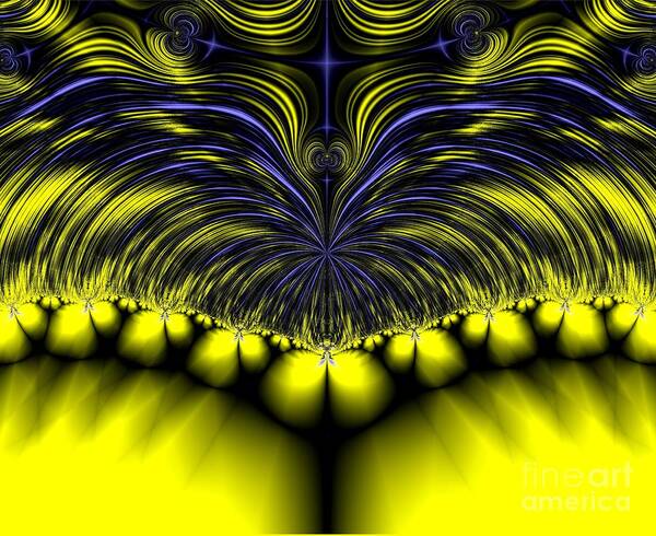 Aurora Borealis Art Print featuring the digital art Aurora Borealis Dreams Fractal 58 by Rose Santuci-Sofranko