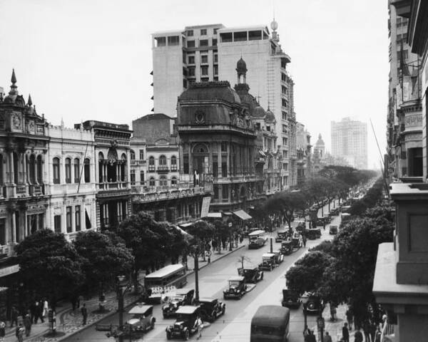 People Art Print featuring the photograph Avenida Rio Branco by Lionel Green